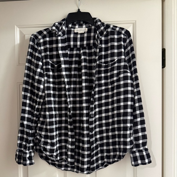 Label Of Graded Goods Tops - Label of Graded Goods Black & White Plaid Button-Up Shirt